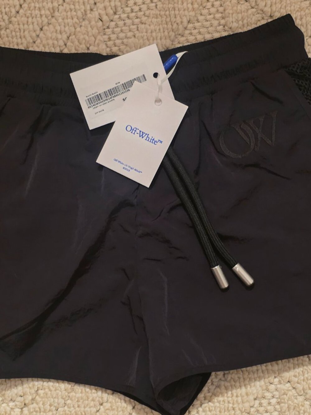 Off-White Black NY Mesh Shorts *AUTHENTIC*